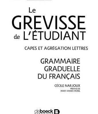 خرید و دانلود نسخه کامل کتاب Le Grevisse de l’étudiant, grammaire graduelle du français