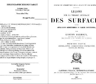 خرید و دانلود نسخه کامل کتاب Leçons sur la théorie générale des surfaces