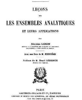 خرید و دانلود نسخه کامل کتاب Lecons sur les ensembles analytiques