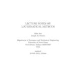 خرید و دانلود نسخه کامل کتاب Lecture Notes on Mathematical Methods