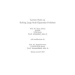 خرید و دانلود نسخه کامل کتاب Lecture Notes on Solving Large Scale Eigenvalue Problems