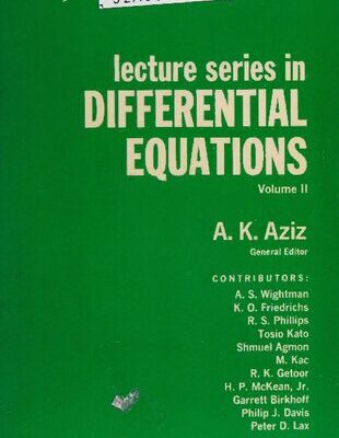 خرید و دانلود نسخه کامل کتاب Lecture Series in Differential Equations