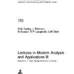 خرید و دانلود نسخه کامل کتاب Lectures in Modern Analysis and Applications III