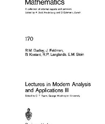 خرید و دانلود نسخه کامل کتاب Lectures in Modern Analysis and Applications III