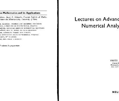 خرید و دانلود نسخه کامل کتاب Lectures on advanced numerical analysis