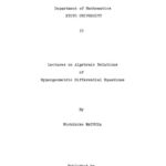 خرید و دانلود نسخه کامل کتاب Lectures on algebraic solutions of hypergeometric differential equations (Lectures in mathematics)
