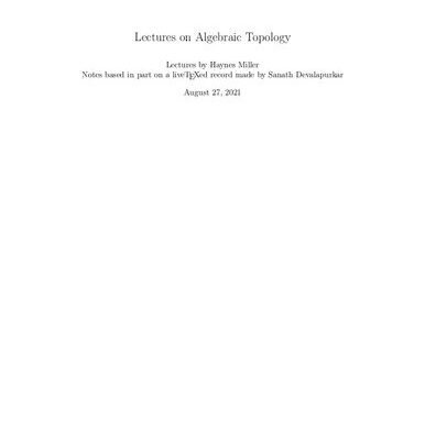 خرید و دانلود نسخه کامل کتاب Lectures on Algebraic Topology