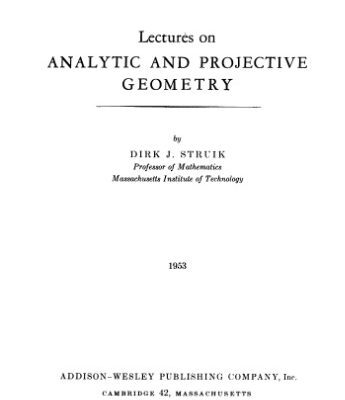 خرید و دانلود نسخه کامل کتاب Lectures on Analytic and Projective Geometry