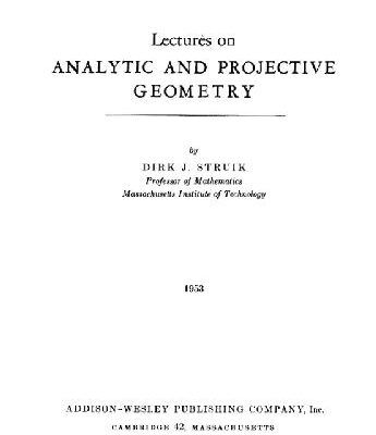 خرید و دانلود نسخه کامل کتاب Lectures on analytic and projective geometry