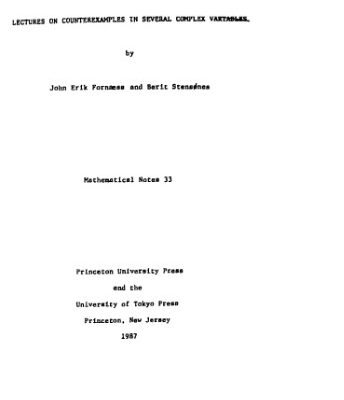 خرید و دانلود نسخه کامل کتاب Lectures on Counterexamples in Several Complex Variables