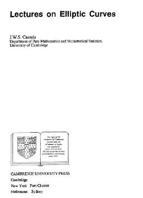 خرید و دانلود نسخه کامل کتاب Lectures on elliptic curves