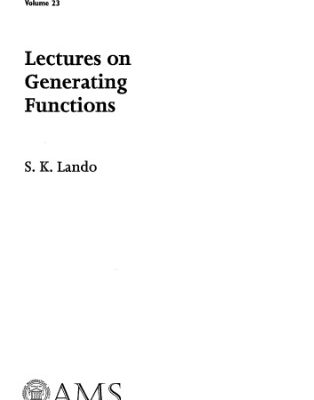 خرید و دانلود نسخه کامل کتاب Lectures on generating functions