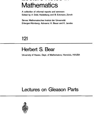 خرید و دانلود نسخه کامل کتاب Lectures on Gleason Parts