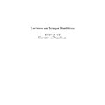 خرید و دانلود نسخه کامل کتاب Lectures on integer partitions