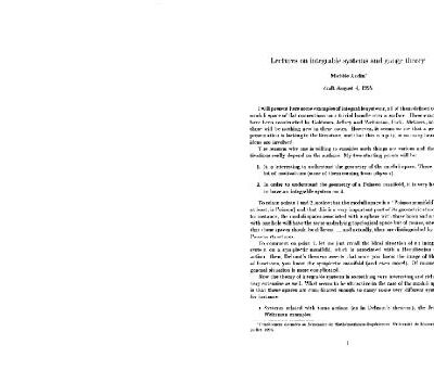 خرید و دانلود نسخه کامل کتاب Lectures on integrable systems and gauge theory