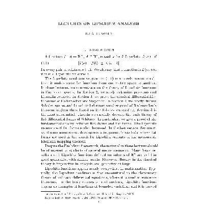 خرید و دانلود نسخه کامل کتاب Lectures on Lipschitz analysis