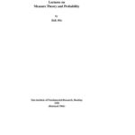 خرید و دانلود نسخه کامل کتاب Lectures on Measure Theory and Probability