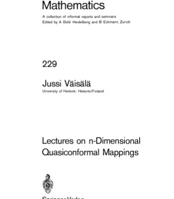 خرید و دانلود نسخه کامل کتاب Lectures on n-Dimensional Quasiconformal Mappings