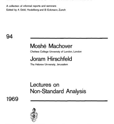 خرید و دانلود نسخه کامل کتاب Lectures on Non-Standard Analysis
