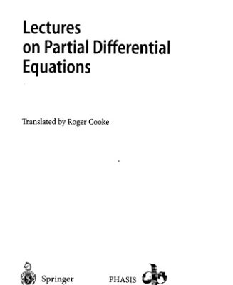 خرید و دانلود نسخه کامل کتاب Lectures on Partial Differential Equations