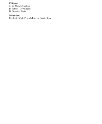 خرید و دانلود نسخه کامل کتاب Lectures on Probability Theory and Statistics: Ecole d’Eté de Probabilités de Saint-Flour XXXIII – 2003