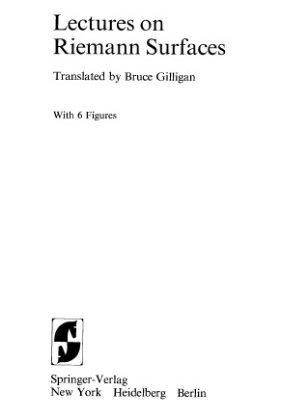 خرید و دانلود نسخه کامل کتاب Lectures on Riemann surfaces