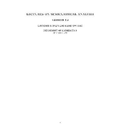 خرید و دانلود نسخه کامل کتاب Lectures on semiclassical analysis