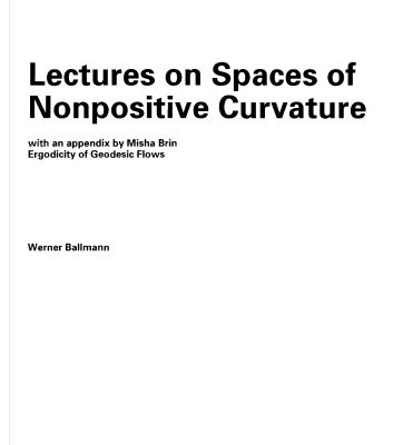 خرید و دانلود نسخه کامل کتاب Lectures on Spaces of Nonpositive Curvature (Oberwolfach Seminars)