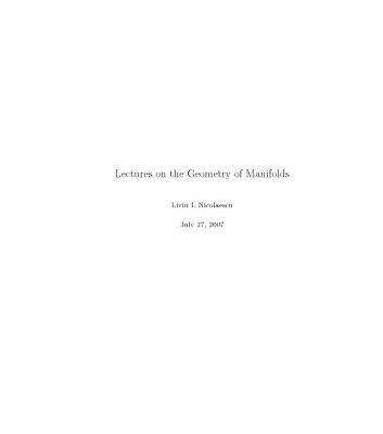 خرید و دانلود نسخه کامل کتاب Lectures On The Geometry Of Manifolds, 2nd Edition