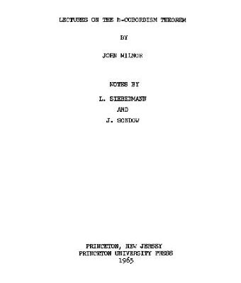 خرید و دانلود نسخه کامل کتاب Lectures on the h-cobordism theorem