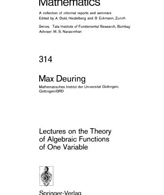 خرید و دانلود نسخه کامل کتاب Lectures on the Theory of Algebraic Functions of One Variable