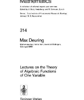 خرید و دانلود نسخه کامل کتاب Lectures on the Theory of Algebraic Functions of One Variable