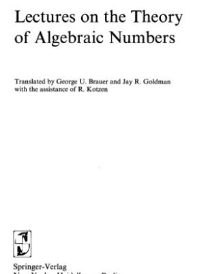 خرید و دانلود نسخه کامل کتاب Lectures on the theory of algebraic numbers