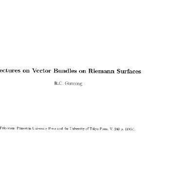 خرید و دانلود نسخه کامل کتاب Lectures on Vector Bundles on Riemann Surfaces