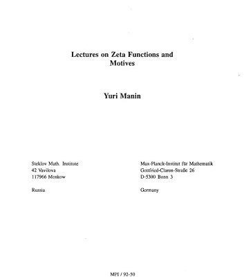 خرید و دانلود نسخه کامل کتاب Lectures on Zeta Functions and Motives