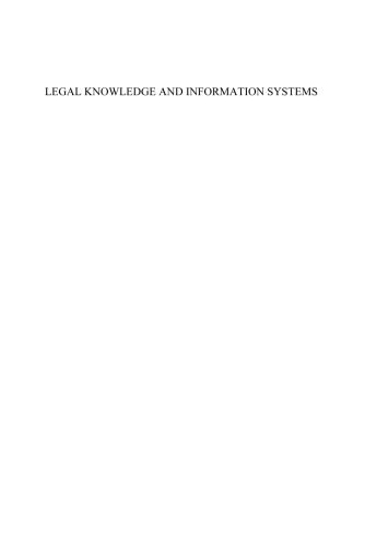 خرید و دانلود نسخه کامل کتاب Legal Knowledge and Information Systems: JURIX 2005: The Eighteenth Annual Conference_68b404aa771bc.jpeg خرید و دانلود نسخه کامل کتاب Legal Knowledge and Information Systems: JURIX 2005: The Eighteenth Annual Conference