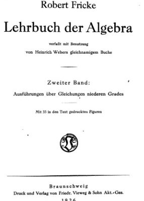 خرید و دانلود نسخه کامل کتاب Lehrbuch der Algebra