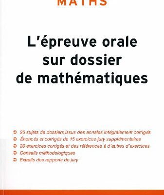 خرید و دانلود نسخه کامل کتاب L’épreuve orale sur dossier de mathématiques