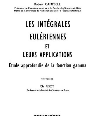 خرید و دانلود نسخه کامل کتاب Les Integrales Euleriennes et Leurs Applications: Etude Approfondie de
