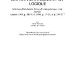 خرید و دانلود نسخه کامل کتاب Les mathematiques et la logique