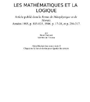 خرید و دانلود نسخه کامل کتاب Les mathematiques et la logique