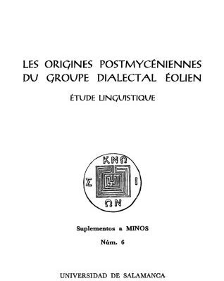 خرید و دانلود نسخه کامل کتاب Les origines postmycéniennes du groupe dialectal éolien. Étude linguistique