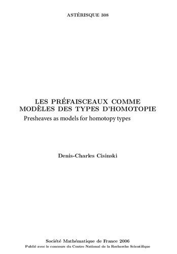 خرید و دانلود نسخه کامل کتاب Les Préfaisceaux Comme Modèles des Types d’Homotopie_68a870c64c391.jpeg خرید و دانلود نسخه کامل کتاب Les Préfaisceaux Comme Modèles des Types d’Homotopie