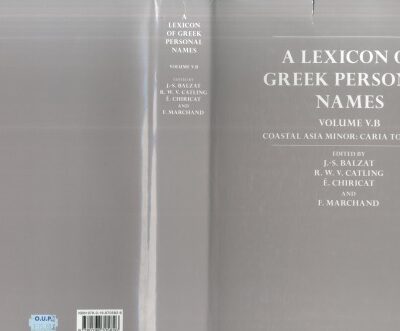خرید و دانلود نسخه کامل کتاب Lexicon of Greek Personal Names VB: Coastal Asia Minor: Caria to Cilicia