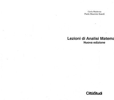 خرید و دانلود نسخه کامل کتاب Lezioni di analisi matematica