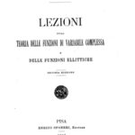 خرید و دانلود نسخه کامل کتاب Lezioni sulla teoria delle funzioni di variabile complessa e delle funzioni ellittiche