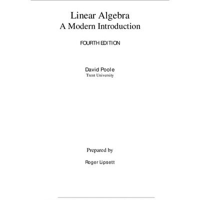 خرید و دانلود نسخه کامل کتاب Linear Algebra – A Modern Introduction (4e) ISM