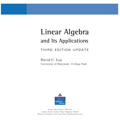 خرید و دانلود نسخه کامل کتاب Linear Algebra and Its Applications