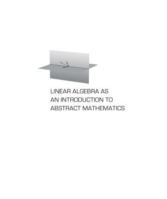 خرید و دانلود نسخه کامل کتاب Linear Algebra as an Introduction to Abstract Mathematics