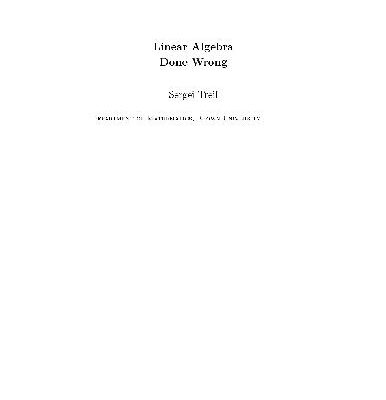 خرید و دانلود نسخه کامل کتاب Linear Algebra Done Wrong